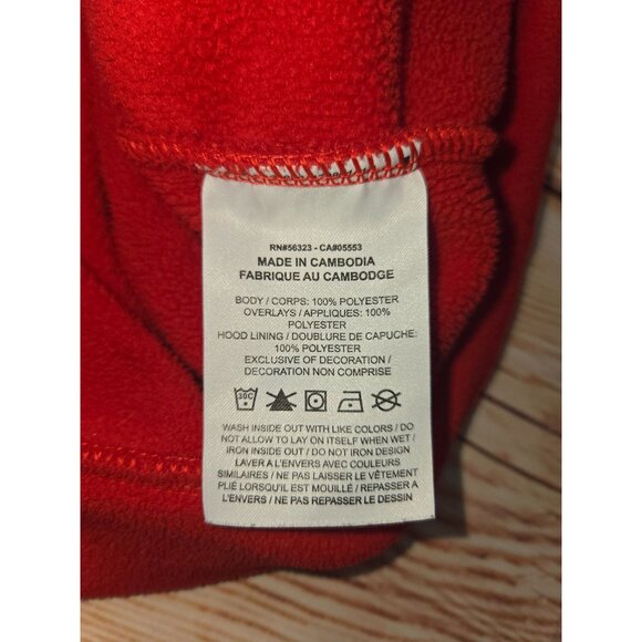 Nike Red Fleece Hoodie Medium - Picture 5 of 8